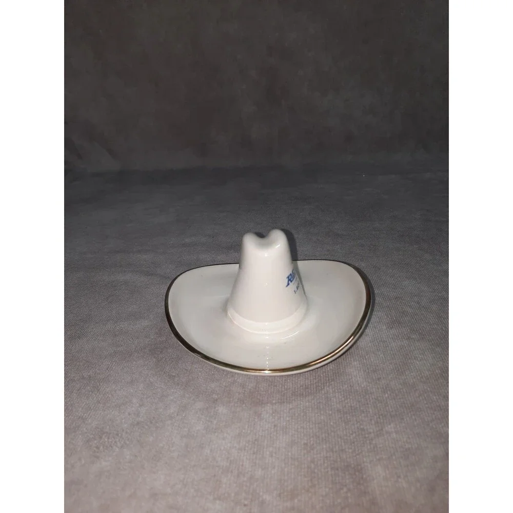 Vintage Fly Real West Airlines Cowboy Hat Figurine Advertisement
